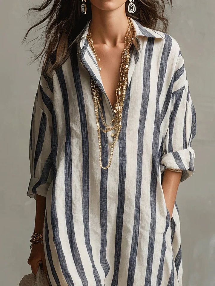Emma | Effortless And Elegant Linen Shirt Dress 2