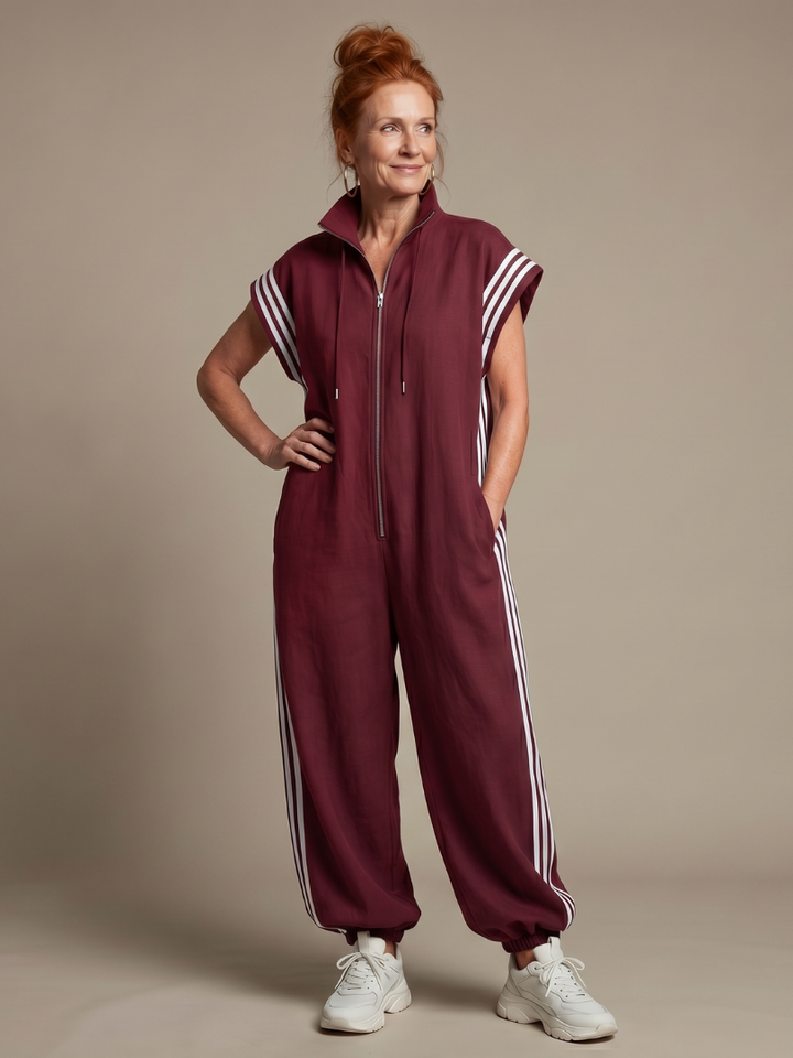 Emma | Elegant and Comfortable Tracksuit with Contrast Side Panels 0