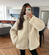 Lunara| Kuschelige Damen übergroße Fleecejacke