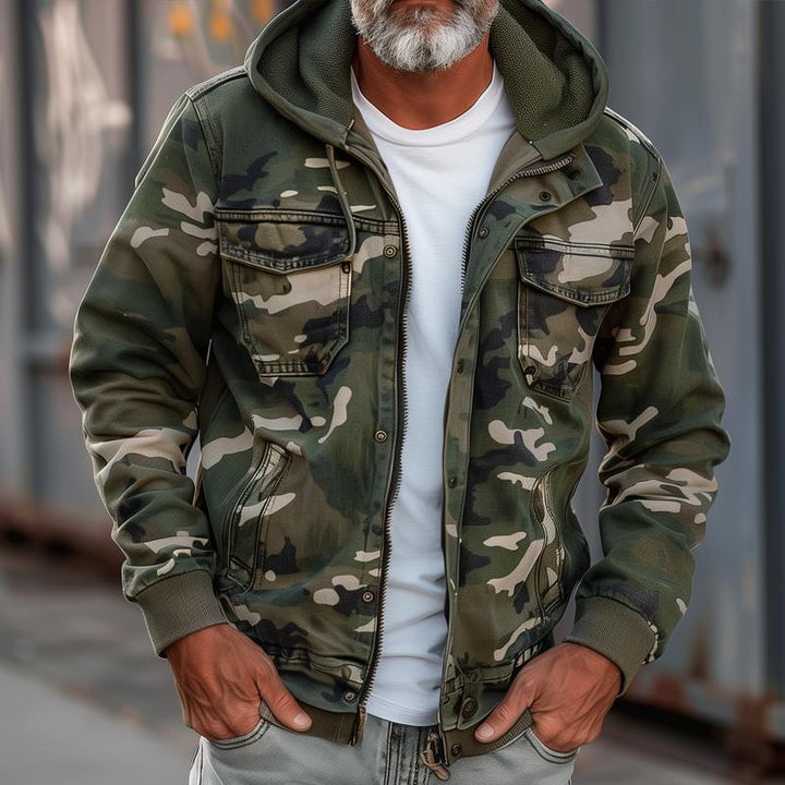 Ethan | Comfortable and rugged camouflage cargo jacket 0