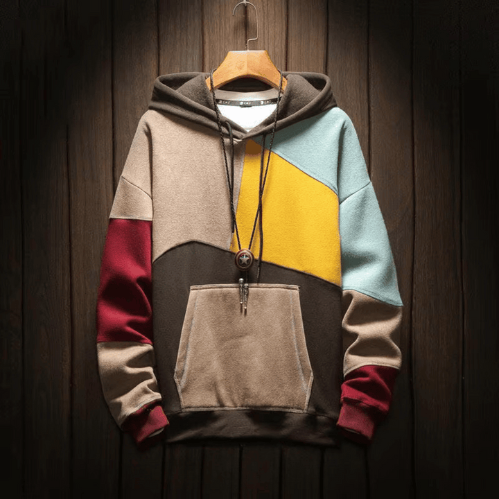 Ethan | Modern Color-Block Oversized Hoodie for Men 1