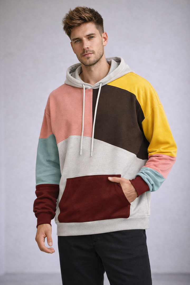 Ethan | Modern Color-Block Oversized Hoodie for Men 7