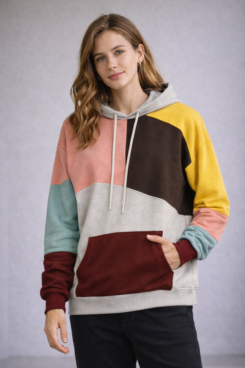 Ethan | Modern Color-Block Oversized Hoodie for Men 8