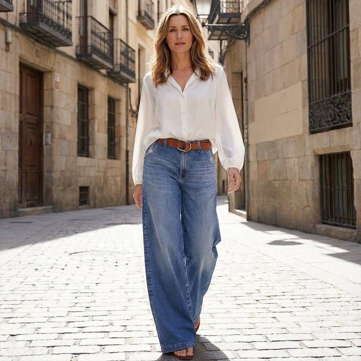 Ethel | Vintage-Inspired High-Waisted Wide-Leg Jeans 4