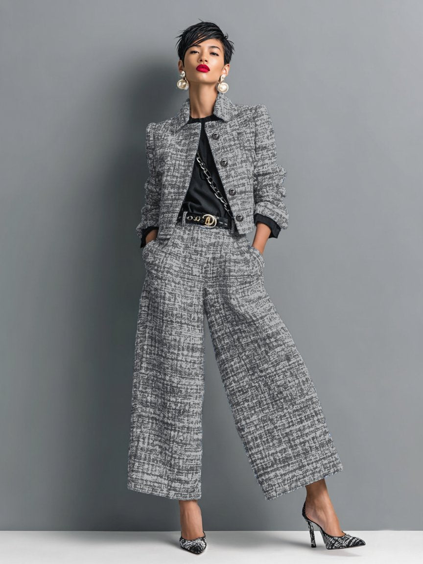 Eva | Elegant Two-Piece Tweed Set for Formal Occasions 0