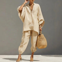 Sienna | Linen Two-Piece Lounge Set