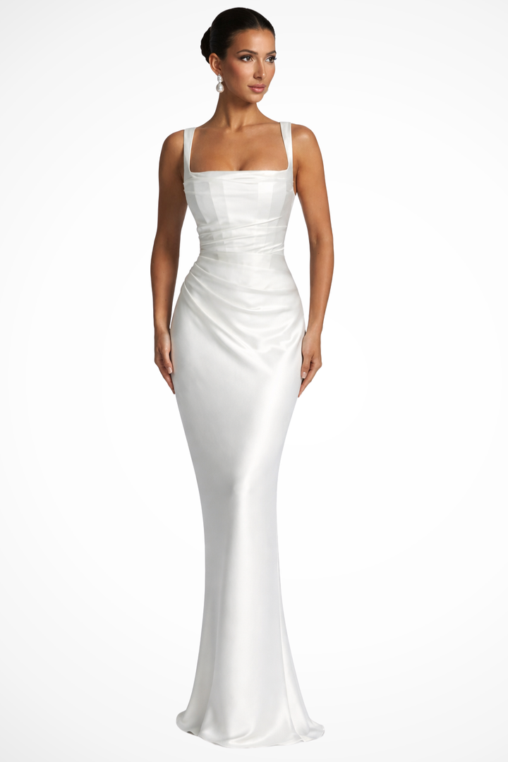 Evie | Elegant And Sophisticated Square-Neck Evening Dress 4