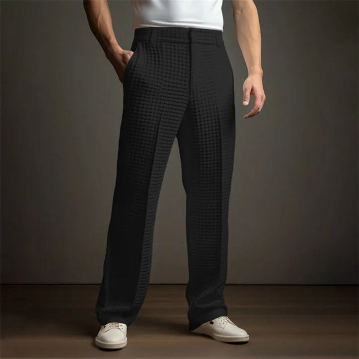 Finn | Premium Waffle Texture Relaxed Trousers 0
