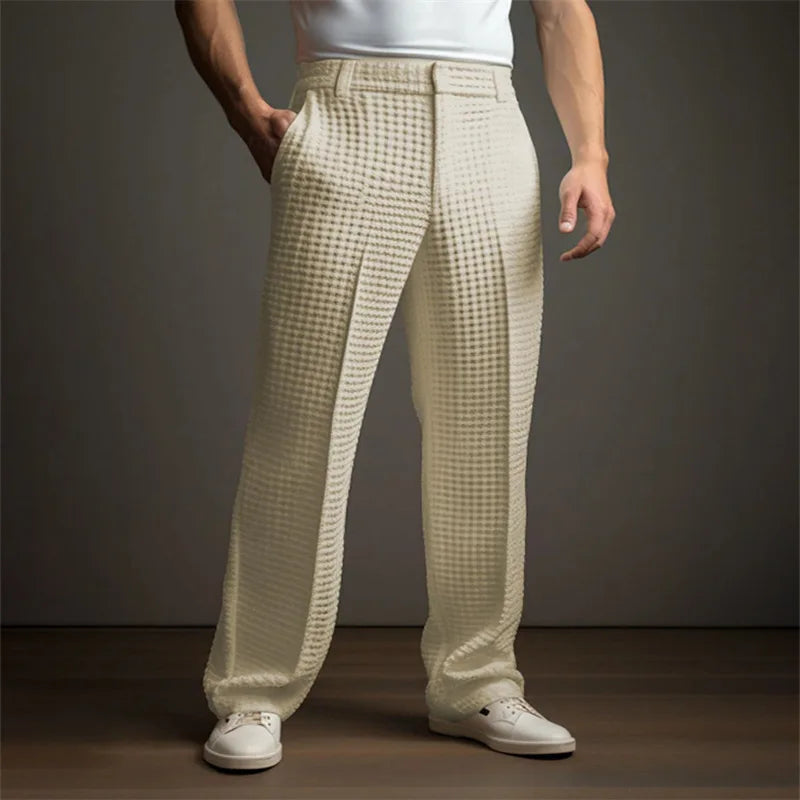Finn | Premium Waffle Texture Relaxed Trousers 7