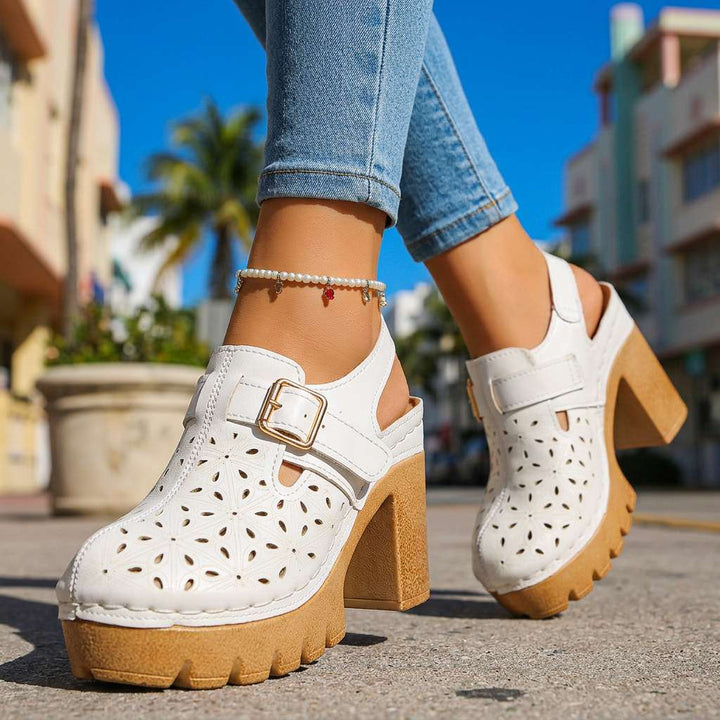 Florian | Clogs for Women Platform Crocs Floral Cutout Comfortable Style 4