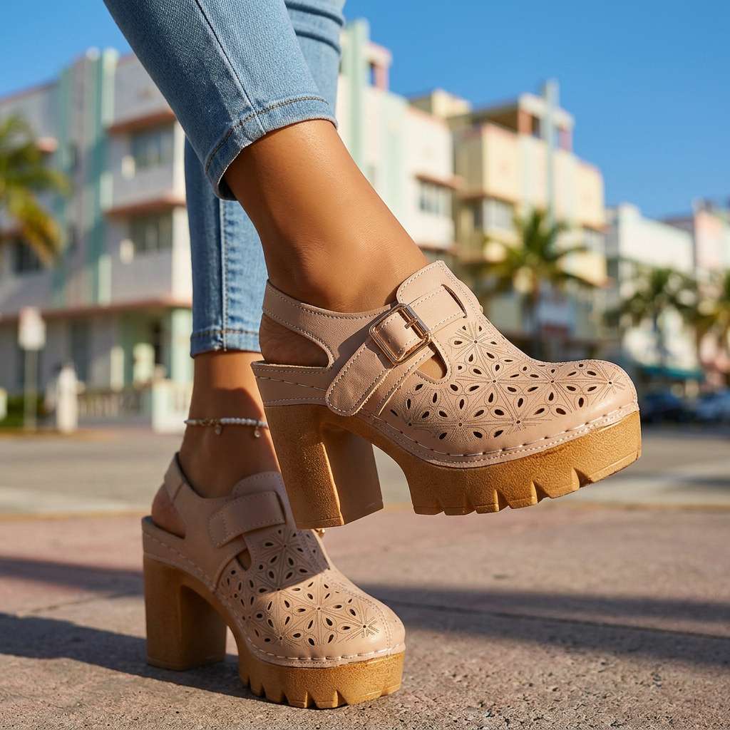 Florian | Clogs for Women Platform Crocs Floral Cutout Comfortable Style 5