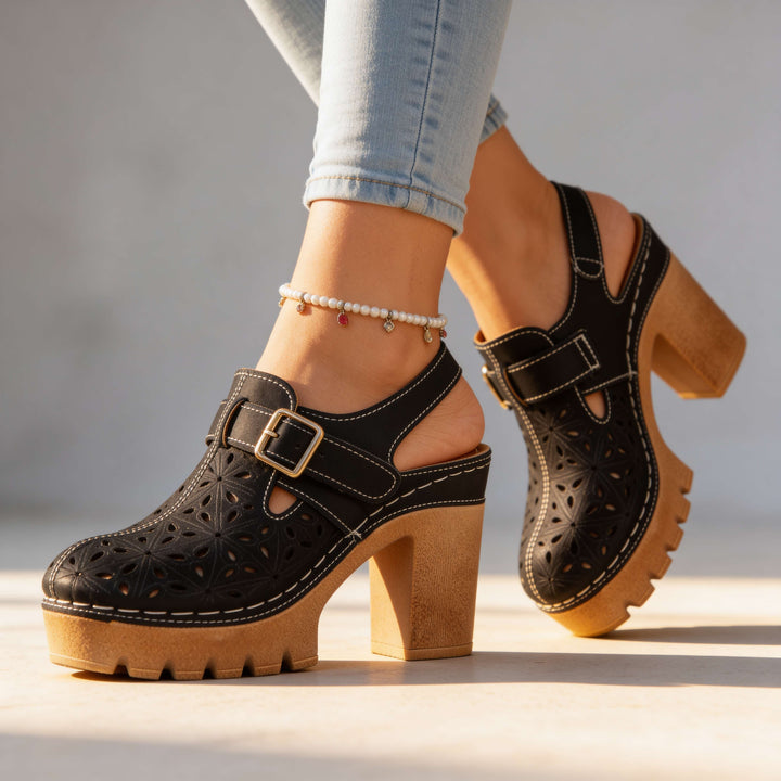 Florian | Clogs for Women Platform Crocs Floral Cutout Comfortable Style 6