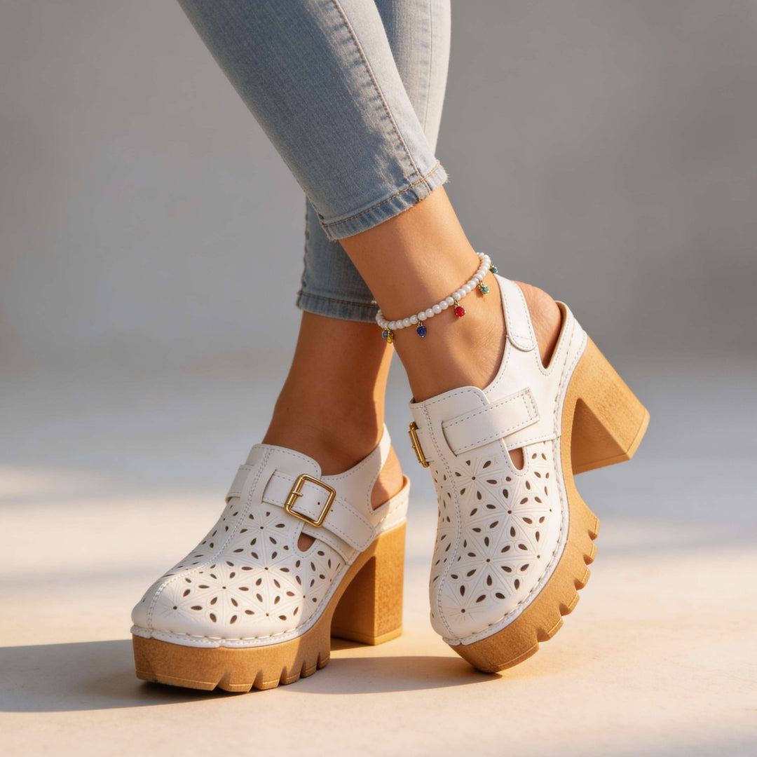 Florian | Clogs for Women Platform Crocs Floral Cutout Comfortable Style 8
