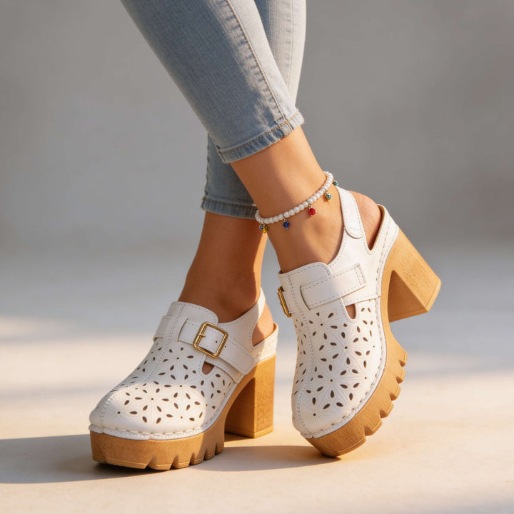 Florian | Clogs for Women Platform Crocs Floral Cutout Comfortable Style 8