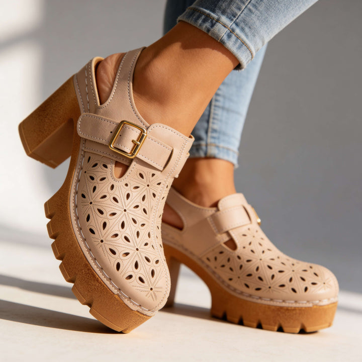 Florian | Clogs for Women Platform Crocs Floral Cutout Comfortable Style 9