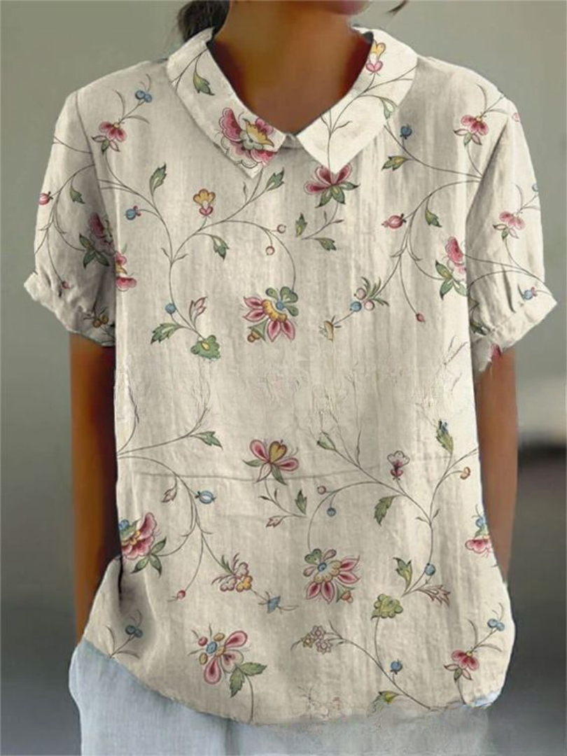 Florien | Long-sleeved blouse with vintage floral print 11