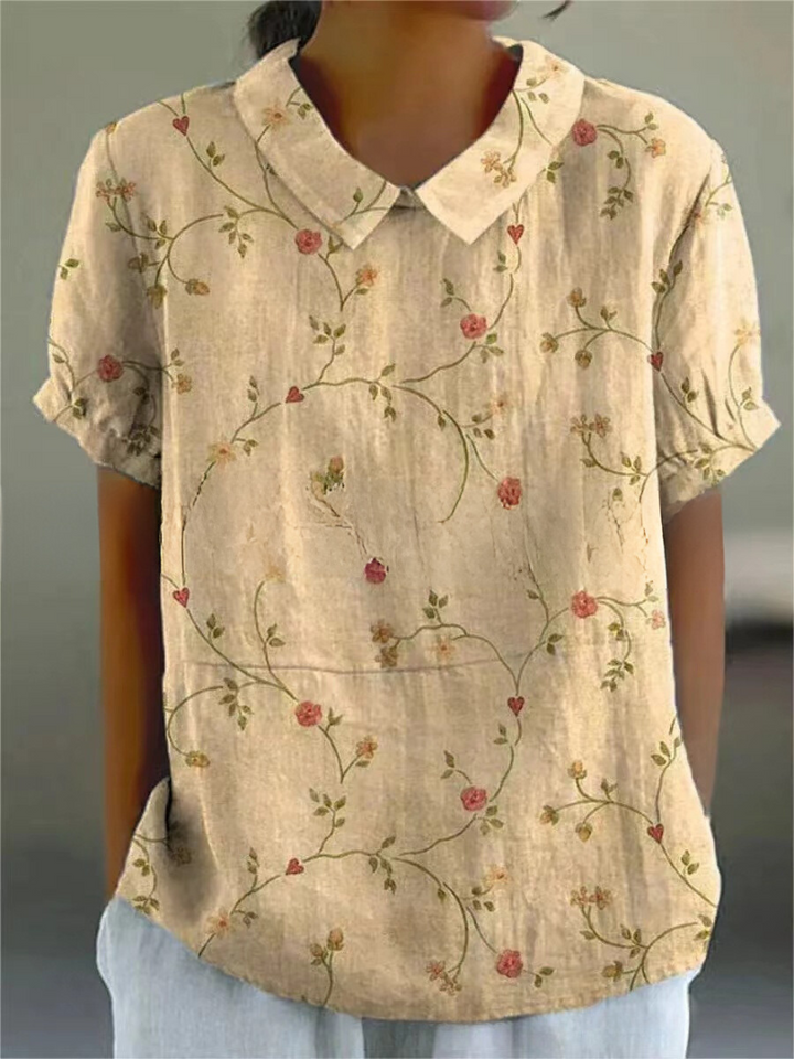 Florien | Long-sleeved blouse with vintage floral print 2