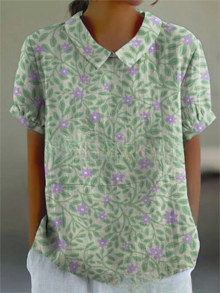 Florien | Long-sleeved blouse with vintage floral print 3