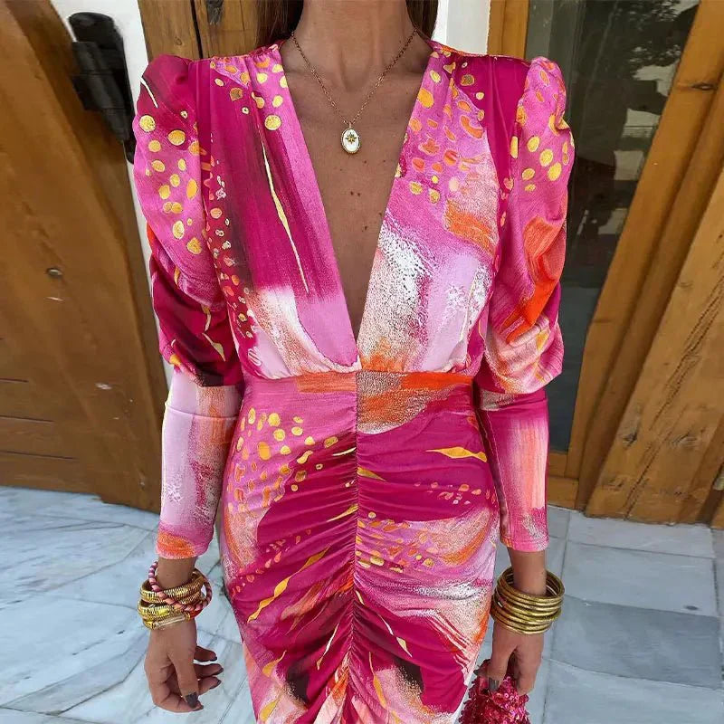 Florina | Wrap Dress Wedding Guest Maxi Elegant Fluid Fit 1