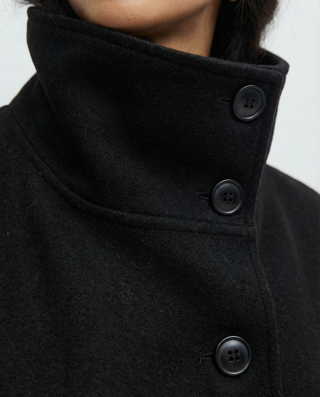 Freya | Elegant High-Collar Belted Wrap Jacket 4