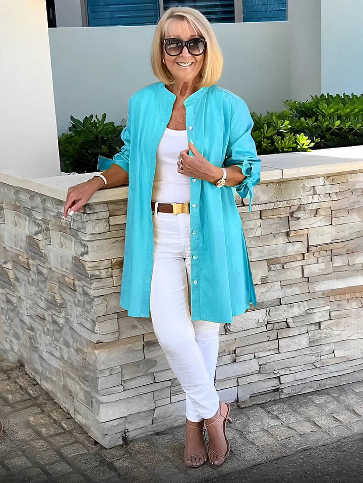 Freya | Elegant and Breathable Longline Tunic Tops 7