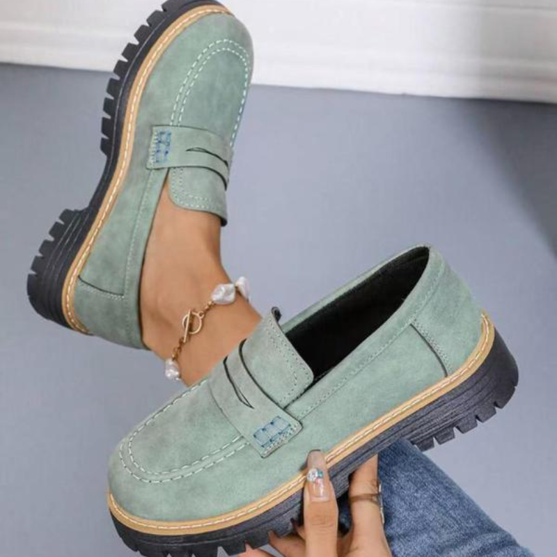 Geraldine | Stylish Chunky Platform Lug Sole Loafers 2