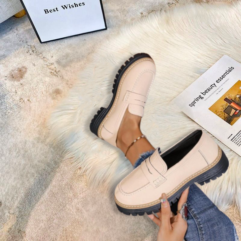 Geraldine | Stylish Chunky Platform Lug Sole Loafers 5