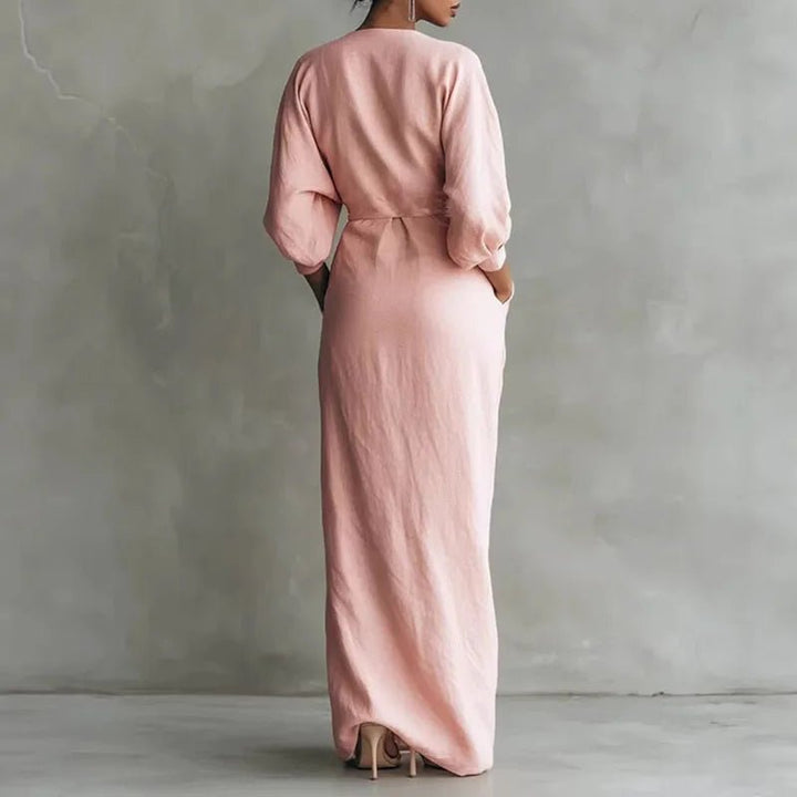 Gianna | Elegant And Formfitting Long-Sleeve Maxi Wrap Dress 1
