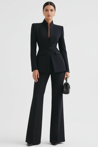 Elvora | Elegant Blazer & Palazzo Set