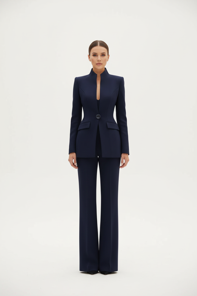 Giselle | Elegant Blazer & Palazzo Trousers Set 7