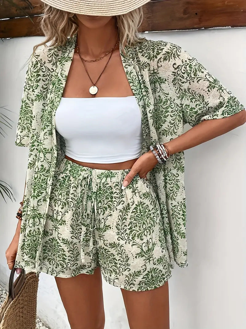Gloria | Floral Kimono Shorts Co-ord Set 5