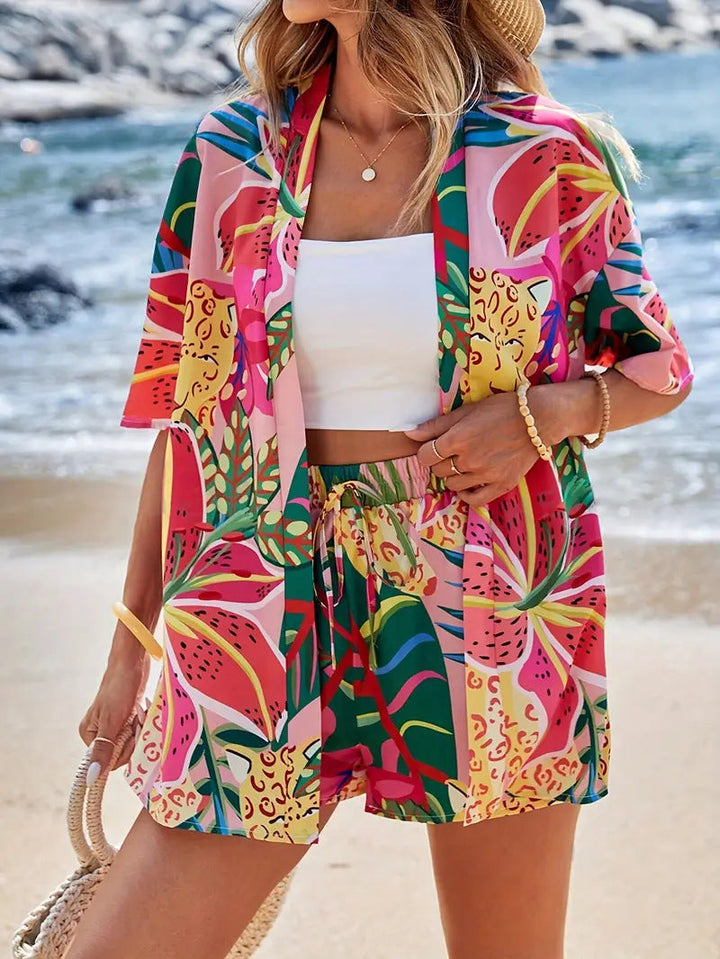 Gloria | Floral Kimono Shorts Co-ord Set 6