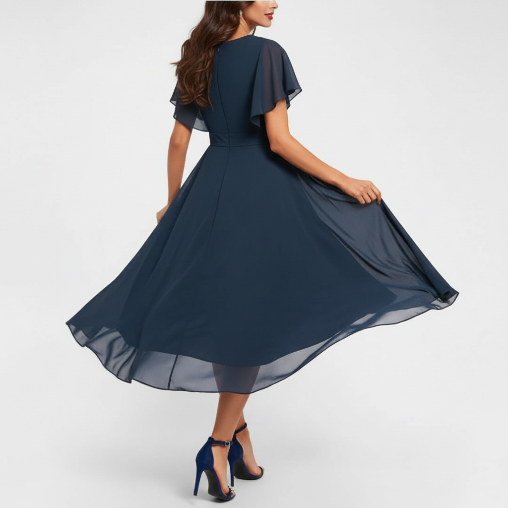 Grace | Elegant And Flattering V-Neck Midi Dress 1