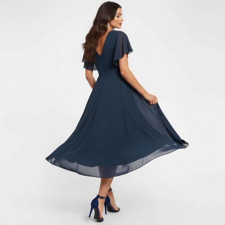 Grace | Elegant And Flattering V-Neck Midi Dress 3