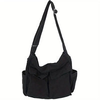 Scarlett | Borsa a tracolla vintage in tela con molte tasche