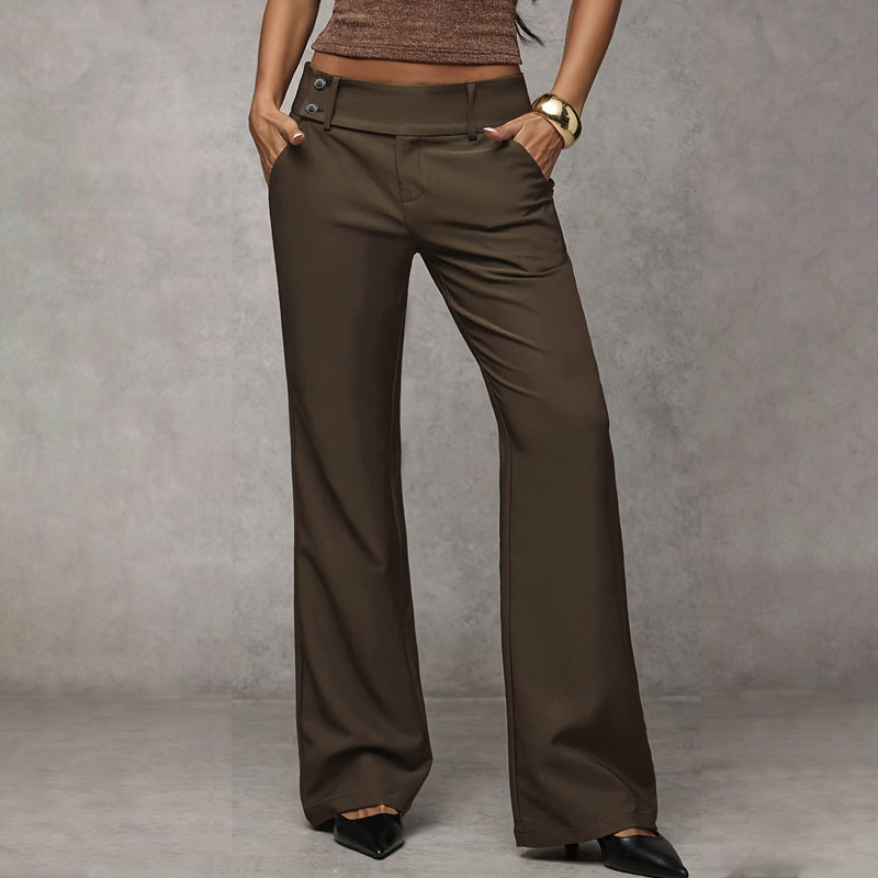 Hannah | Sophisticated High-Waisted Tailored Flared Trousers 11