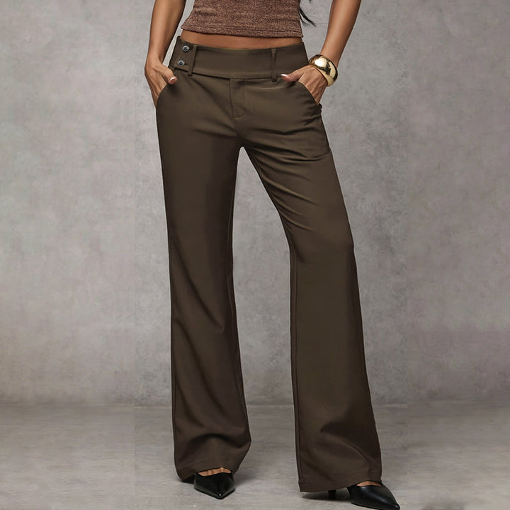 Hannah | Sophisticated High-Waisted Tailored Flared Trousers 11