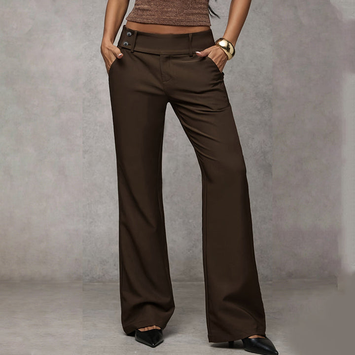 Hannah | Sophisticated High-Waisted Tailored Flared Trousers 12