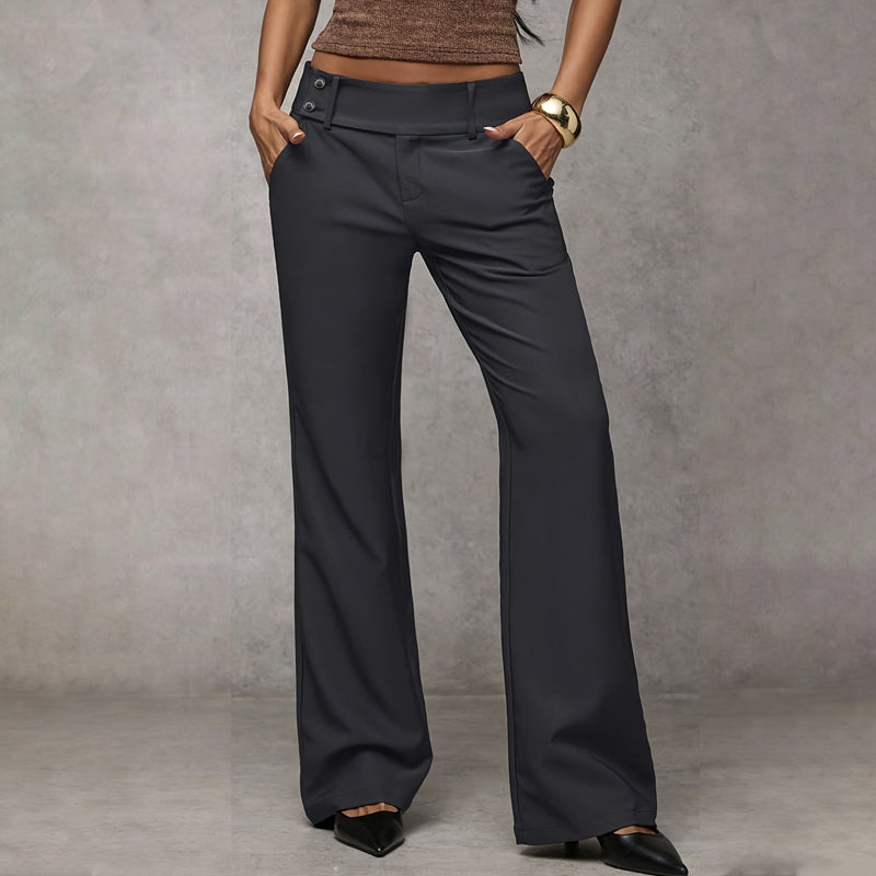 Hannah | Sophisticated High-Waisted Tailored Flared Trousers 14