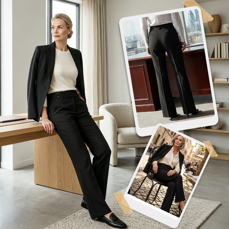 Hannah | Sophisticated High-Waisted Tailored Flared Trousers 2