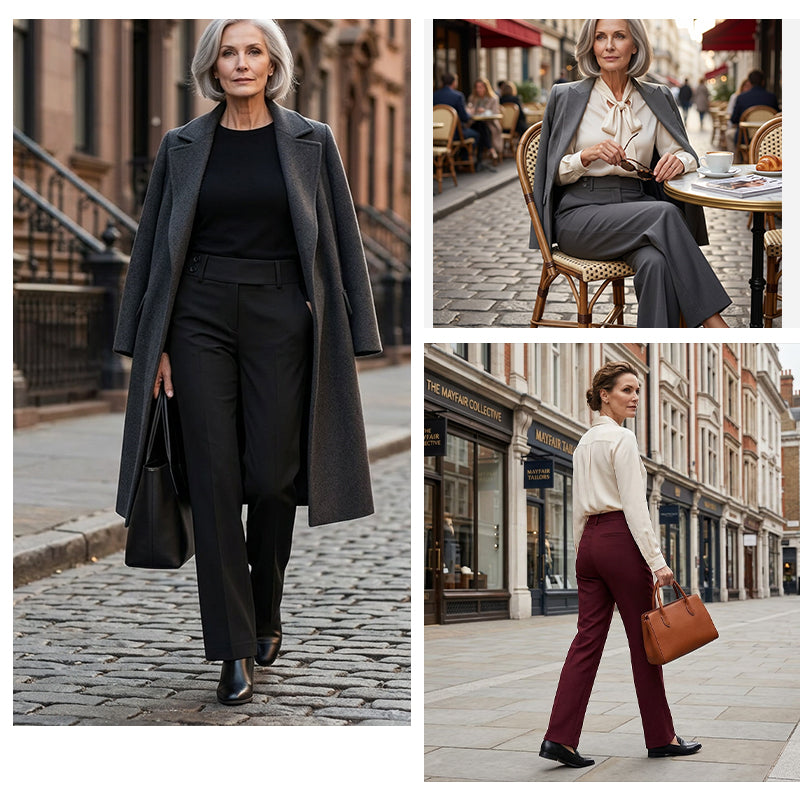 Hannah | Sophisticated High-Waisted Tailored Flared Trousers 3