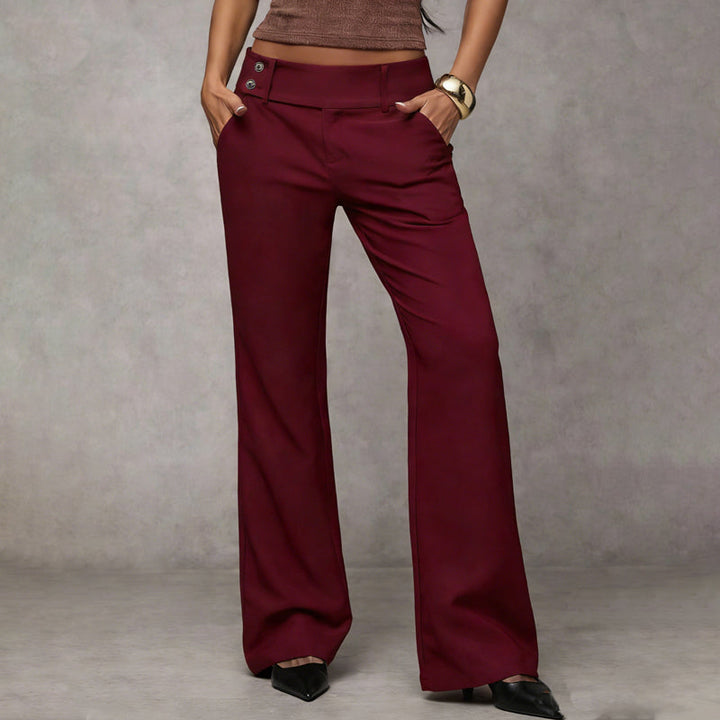 Hannah | Sophisticated High-Waisted Tailored Flared Trousers 4