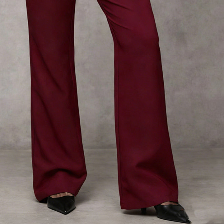 Hannah | Sophisticated High-Waisted Tailored Flared Trousers 8