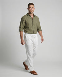 Ethan | Herren Freizeit-Leinenhose