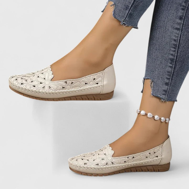 Hazel | Breathable Perforated Casual Slip-On Flats 3