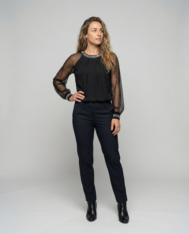 Helaine | Women's Sequin Top – Elegant, Soft & Chic Blouse for Any Occasion 0