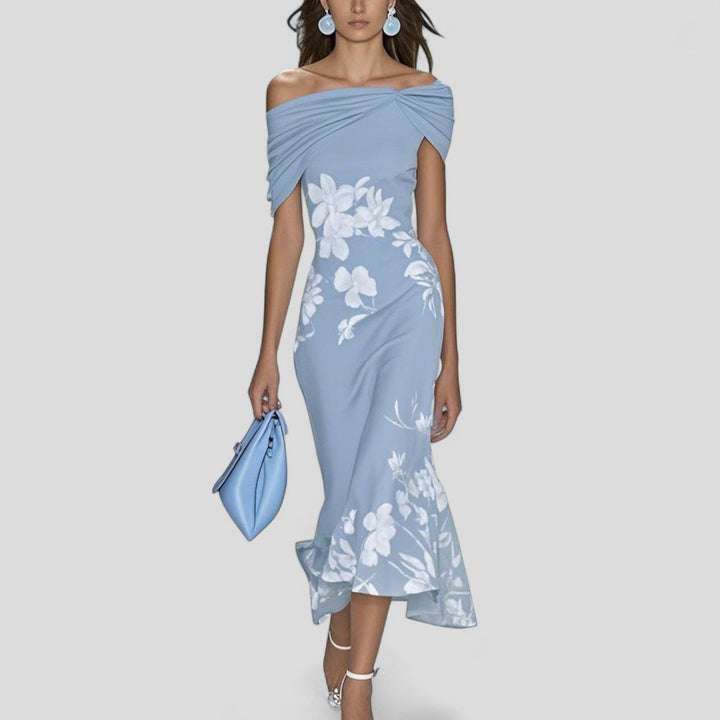 Helen | Elegant midi dress with statement print 1