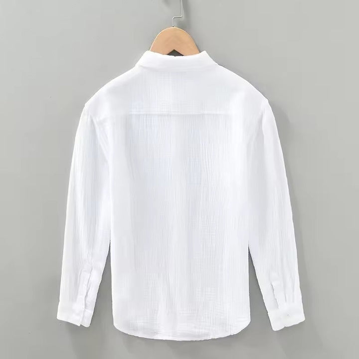 Hidde | Plain men's long-sleeved shirt 7
