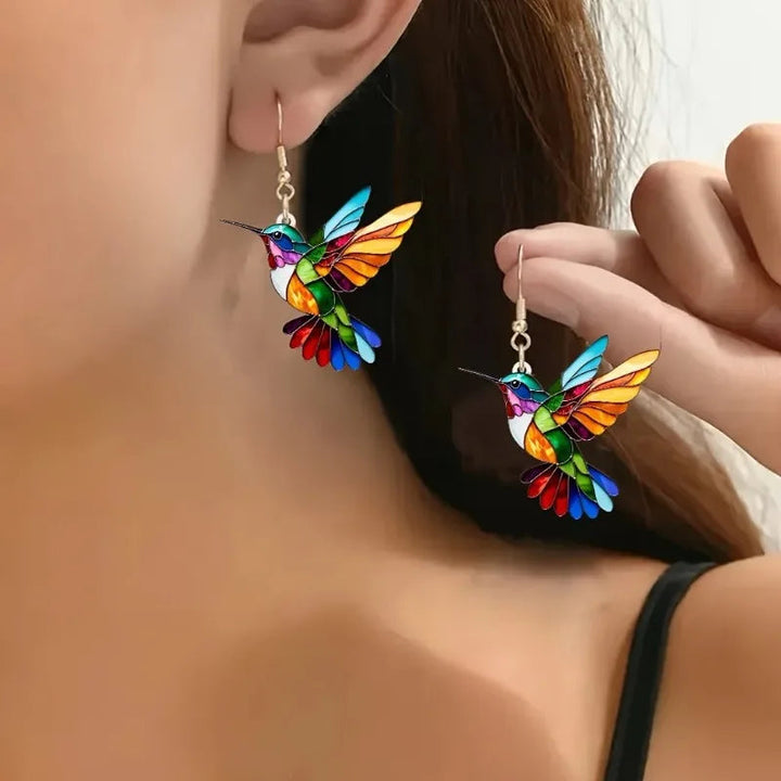 Iris | Colorful & Lightweight Hummingbird Earrings for Women 0
