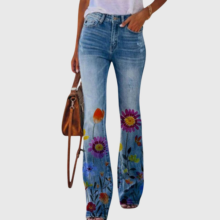 Iris | Sophisticated Wide-Leg Floral Pants 1